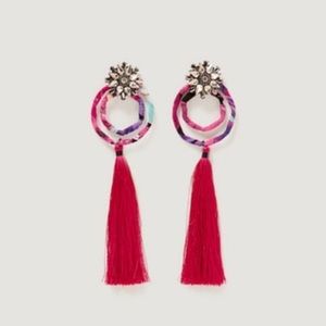 Zara Fringe Jeweled Earrings